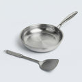 Pure Titanium Hammered Frying Pan with Utensil